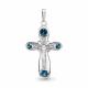 Серебряная подвеска AQUAMARINE А2225208 с Лондон топазом