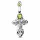Серебряная подвеска AQUAMARINE А2225307 с хризолитом