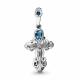 Серебряная подвеска AQUAMARINE А2225308 с Лондон топазом
