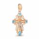 Подвеска из золочёного серебра AQUAMARINE А2225405-пк с топазом