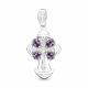 Серебряная подвеска AQUAMARINE А2225504 с аметистом