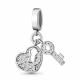 Серебряная подвеска AQUAMARINE А22989А с фианитом