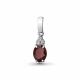 Серебряная подвеска AQUAMARINE А2504603А с фианитом и гранатом