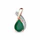 Серебряная подвеска AQUAMARINE А2512609-п с фианитом и агатом