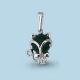 Серебряная подвеска AQUAMARINE А2515209А с фианитом и агатом