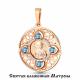 Подвеска из золочёного серебра AQUAMARINE А2525305А-п с топазом и фианитом