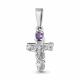 Серебряная подвеска AQUAMARINE А2525604 с аметистом