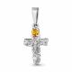 Серебряная подвеска AQUAMARINE А2525606 с цитрином