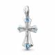 Серебряная подвеска AQUAMARINE А2525905 с топазом