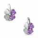 Серебряная подвеска AQUAMARINE А2527904А с фианитом и аметистом