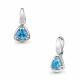 Серебряная подвеска AQUAMARINE А2528505А с топазом и фианитом