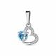 Серебряная подвеска AQUAMARINE А2528805А с топазом и фианитом