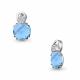 Серебряная подвеска AQUAMARINE А2529388А с фианитом и турмалином