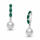Серебряная подвеска AQUAMARINE А2529609 с агатом, жемчугом и ювелирным кристаллом