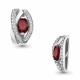 Серебряная подвеска AQUAMARINE А2529703А с фианитом и гранатом