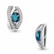 Серебряная подвеска AQUAMARINE А2529708А с фианитом и Лондон топазом