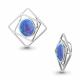 Серебряная подвеска AQUAMARINE А2530297 с опалом