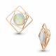 Подвеска из золочёного серебра AQUAMARINE А2530298-п с опалом
