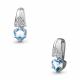 Серебряная подвеска AQUAMARINE А2532605А с топазом и фианитом