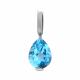 Серебряная подвеска AQUAMARINE А2532905 с топазом