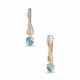 Подвеска из золочёного серебра AQUAMARINE А2534005А-п с топазом и фианитом