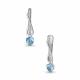 Серебряная подвеска AQUAMARINE А2534005А с топазом и фианитом