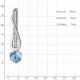 Серебряная подвеска AQUAMARINE А2534005А с топазом и фианитом