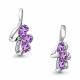 Серебряная подвеска AQUAMARINE А2534304А с фианитом и аметистом