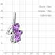 Серебряная подвеска AQUAMARINE А2534304А с фианитом и аметистом