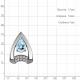 Серебряная подвеска AQUAMARINE А2534402А с топазом и фианитом