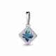 Серебряная подвеска AQUAMARINE А2534508А с фианитом и Лондон топазом