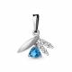 Серебряная подвеска AQUAMARINE А2538505А с топазом и фианитом