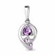 Серебряная подвеска AQUAMARINE А2541304 с аметистом