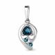 Серебряная подвеска AQUAMARINE А2541308 с Лондон топазом