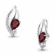 Серебряная подвеска AQUAMARINE А2541503А с фианитом и гранатом