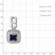 Серебряная подвеска AQUAMARINE А25437АБ с фианитом и гидротермальным сапфиром