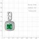 Серебряная подвеска AQUAMARINE А25437АГ с фианитом и гидротермальным изумрудом
