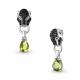 Серебряная подвеска AQUAMARINE А2546107ГЧ с хризолитом, гидротермальным изумрудом и ювелирным кристаллом