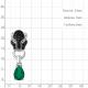 Серебряная подвеска AQUAMARINE А2546109ГЧ с агатом, гидротермальным изумрудом и ювелирным кристаллом
