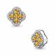 Серебряная подвеска AQUAMARINE А2546406А с фианитом и цитрином