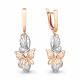 Серьги из золочёного серебра AQUAMARINE А33653-п