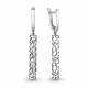 Серебряные серьги AQUAMARINE А33797