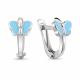 Серебряные серьги AQUAMARINE А34023