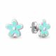 Серебряные серьги AQUAMARINE А34117 с эмалью