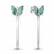Серебряные серьги AQUAMARINE А34445 с эмалью