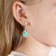 Серебряные серьги AQUAMARINE А34472 с эмалью