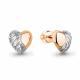 Серьги из золочёного серебра AQUAMARINE А34912-пк