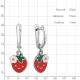 Серебряные серьги AQUAMARINE А34929 с эмалью