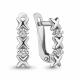 Серебряные серьги AQUAMARINE А400115А с фианитом