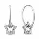 Серебряные серьги AQUAMARINE А400253А с фианитом
